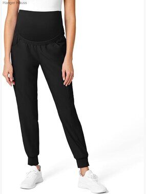 Maternity Jogger Scrub Pants with Pockets 4-Way Stretch